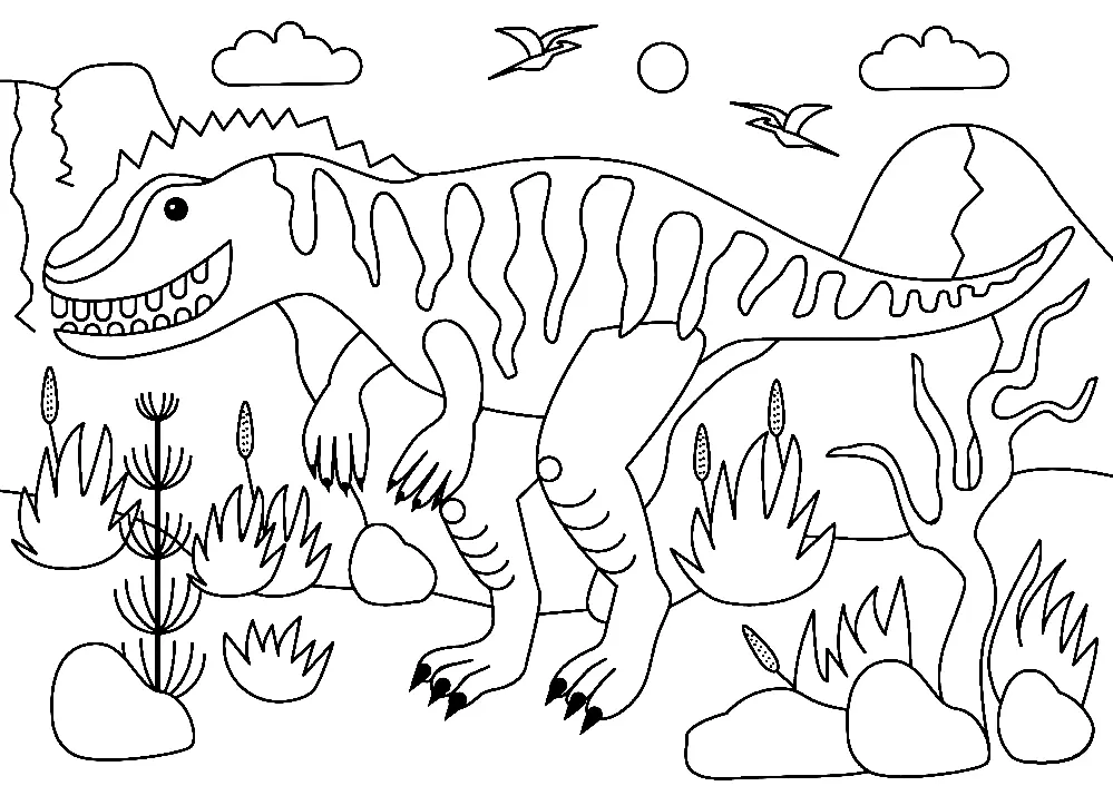 Desenhos de Giganotosaurus Para Colorir 19