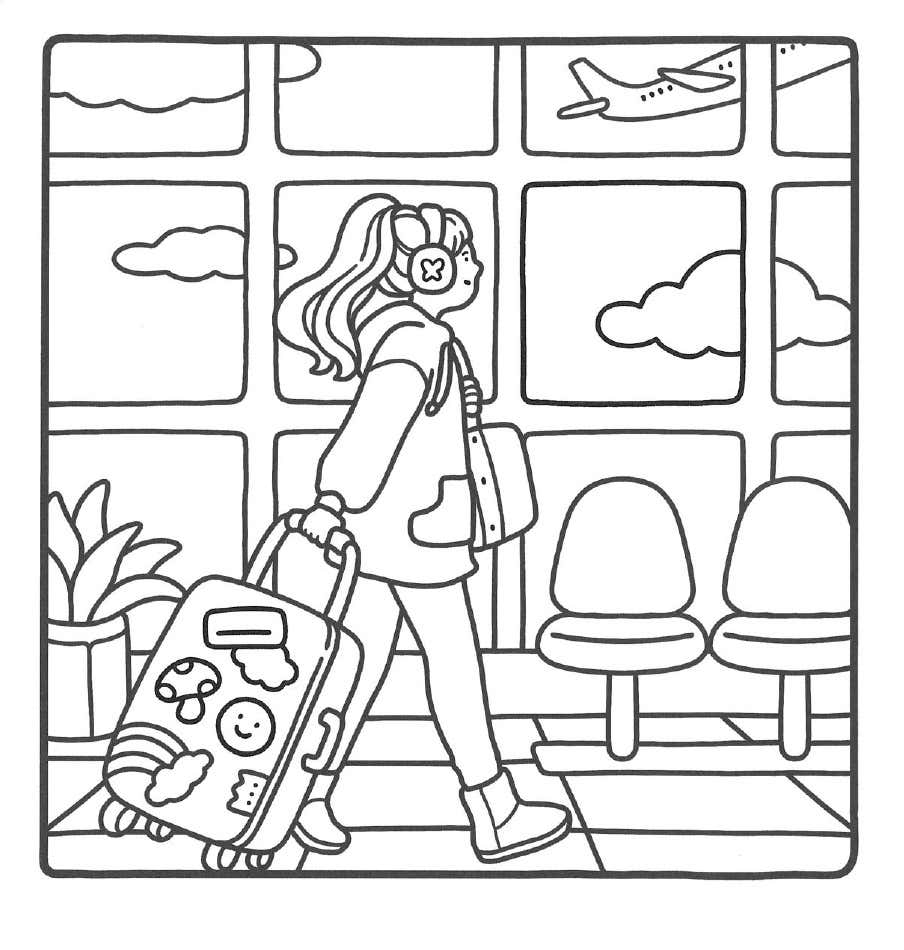 Momentos De Menina Para Colorir 32