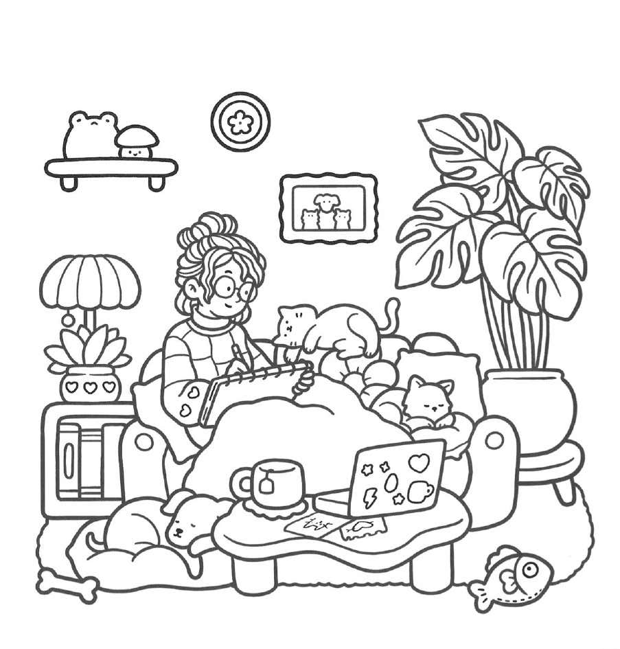 Momentos De Menina Para Colorir 37