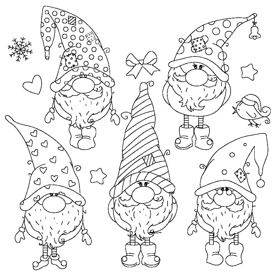 Gnome Coloring Pages to Print - Free Printable Coloring Pages