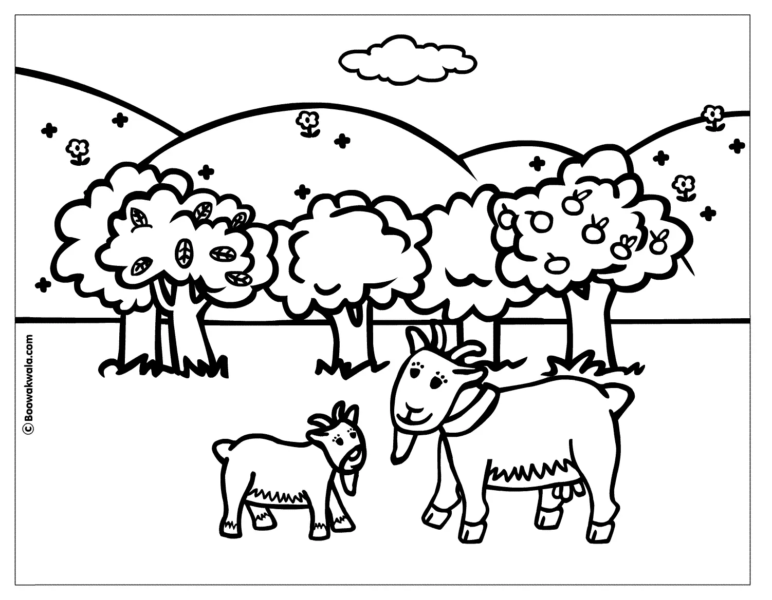 Goat Coloring Pages 14