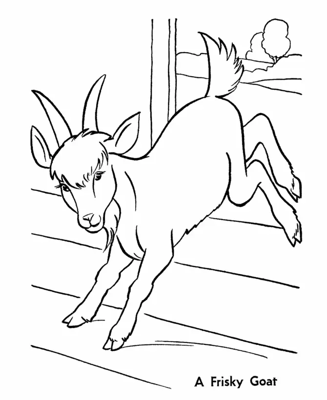 Goat Coloring Pages 33