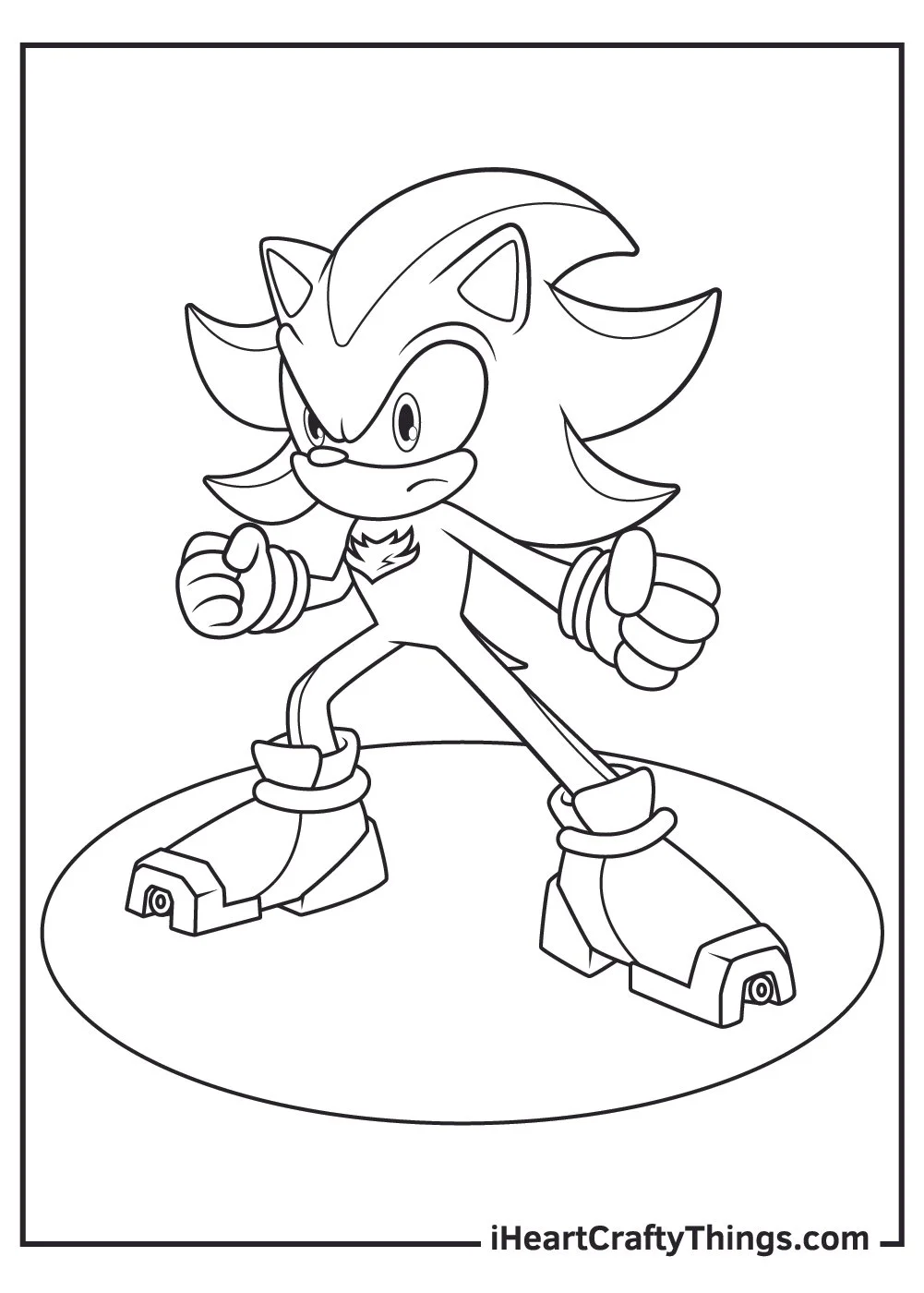 Golden Sonic Coloring Pages