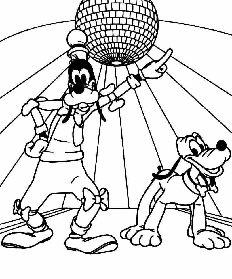 Goofy Coloring Pages 12