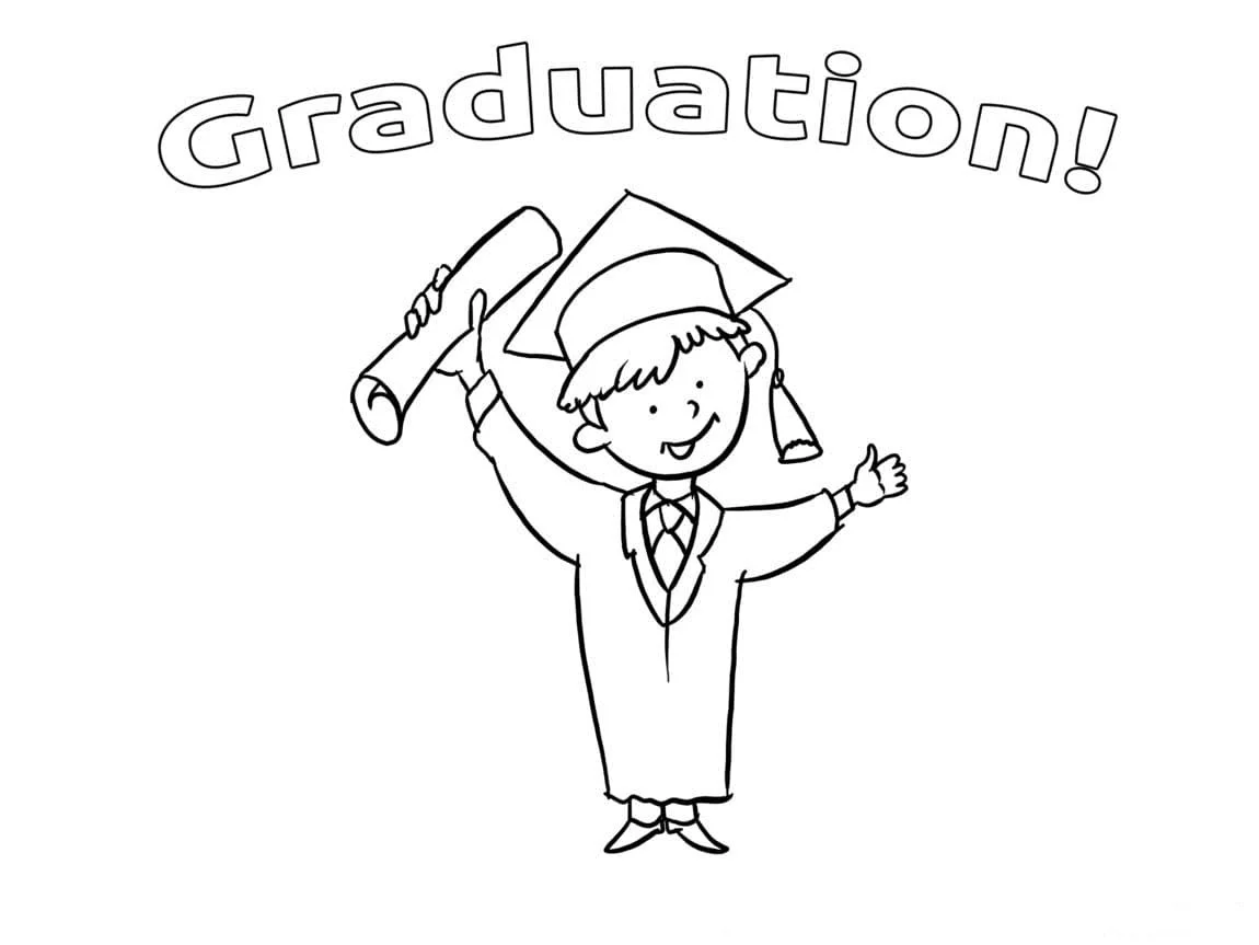 Graduation Coloring Pages 12