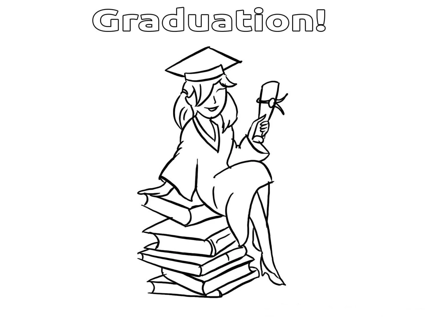 Graduation Coloring Pages 19