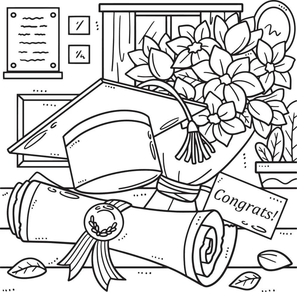 Graduation Coloring Pages 36