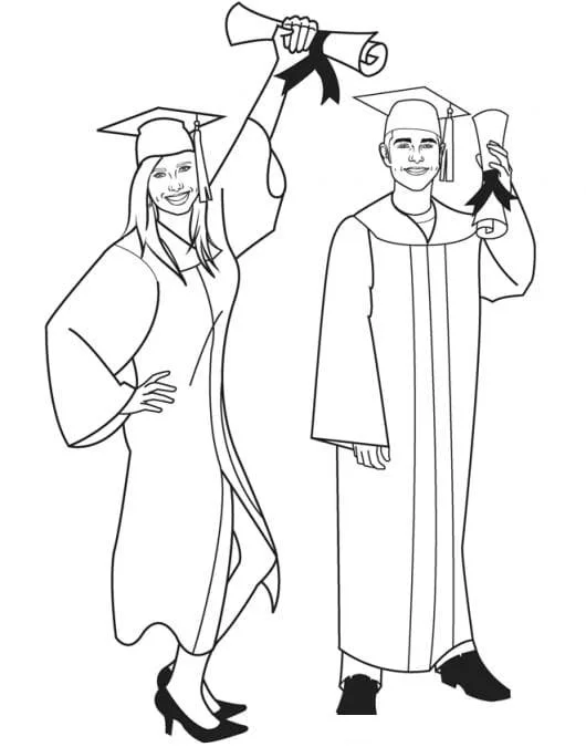 Graduation Coloring Pages 43