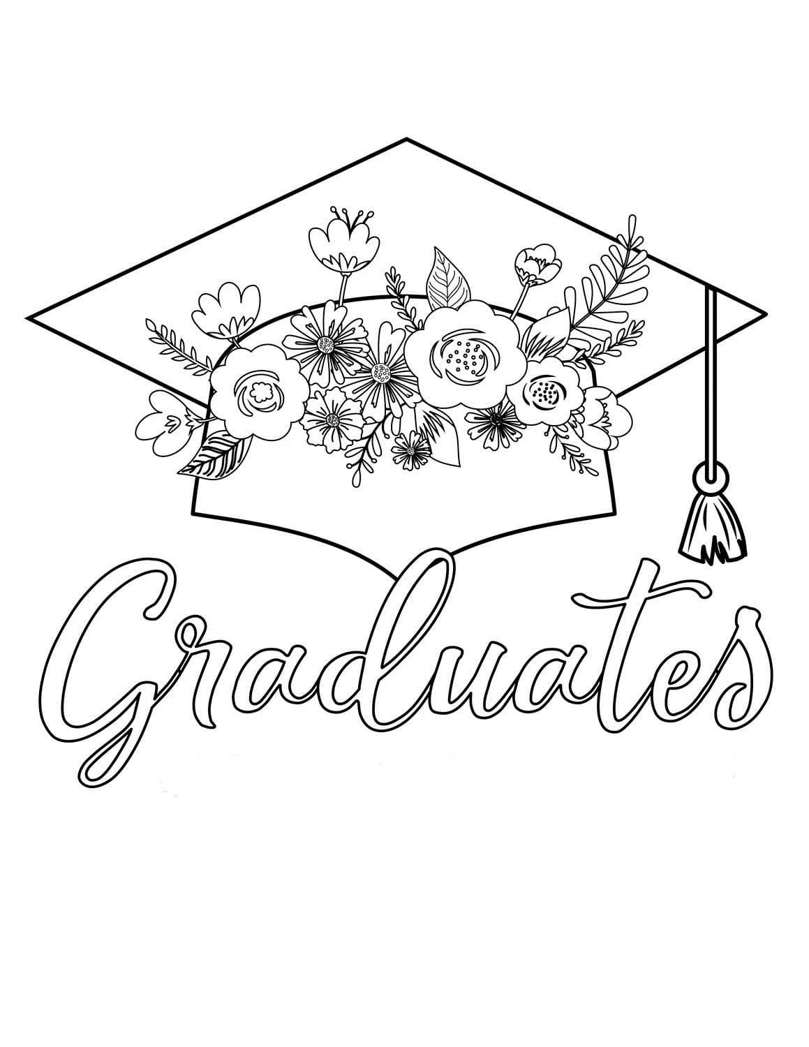 Graduation Coloring Pages 7