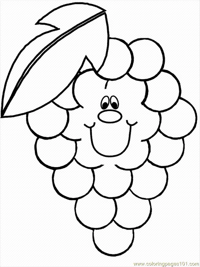 Grapes Coloring Pages 10