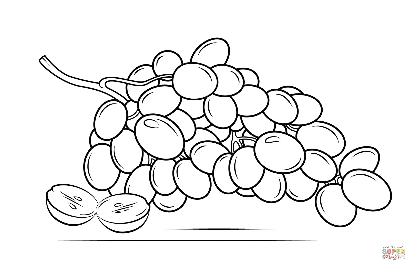 Grapes Coloring Pages 11