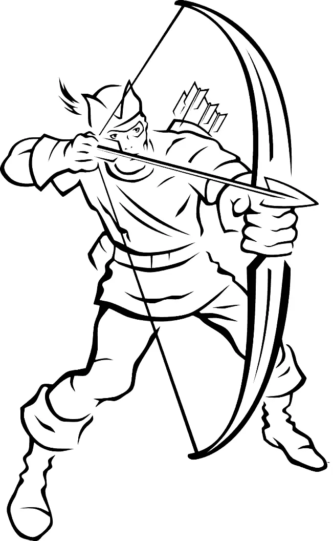 Green Arrow Coloring Pages