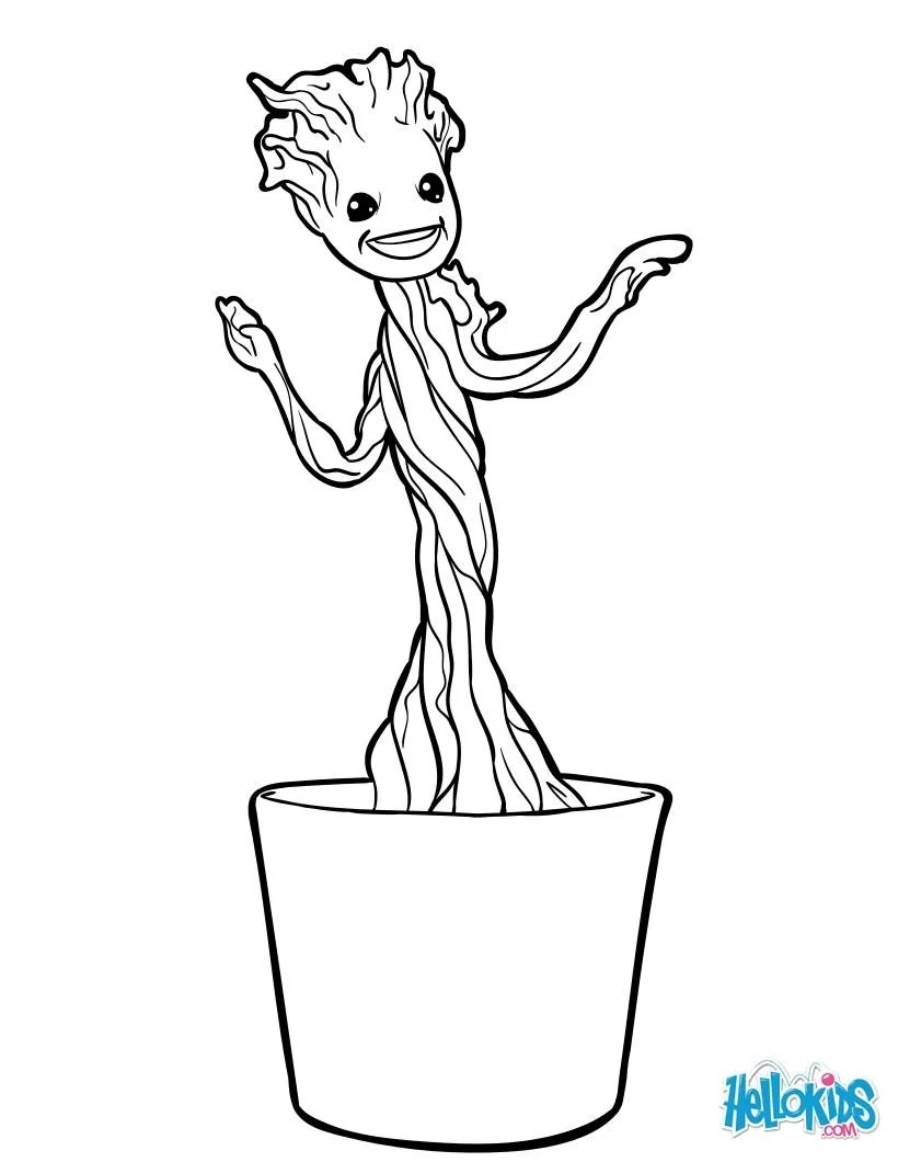 Groot Para Colorir 1