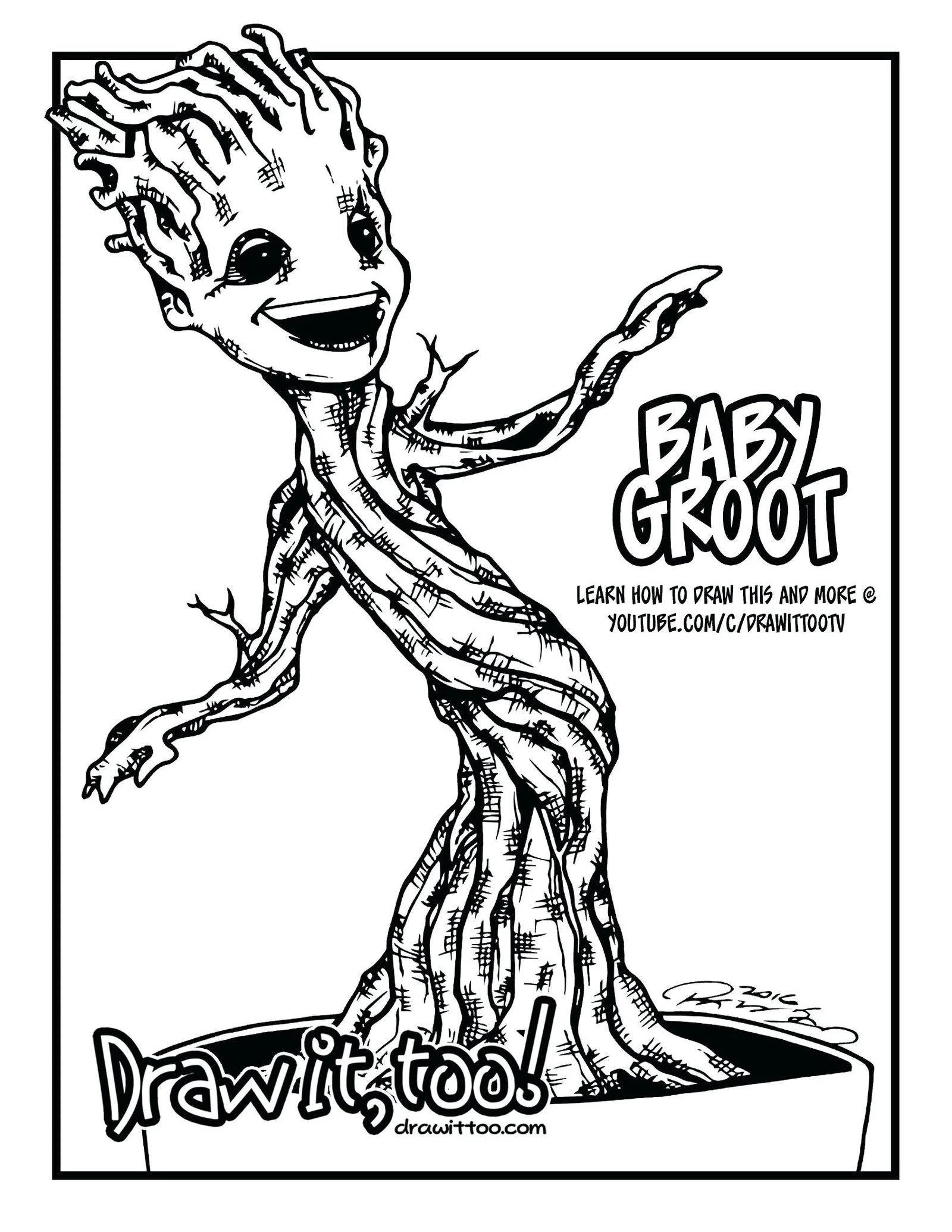 Groot Para Colorir 12