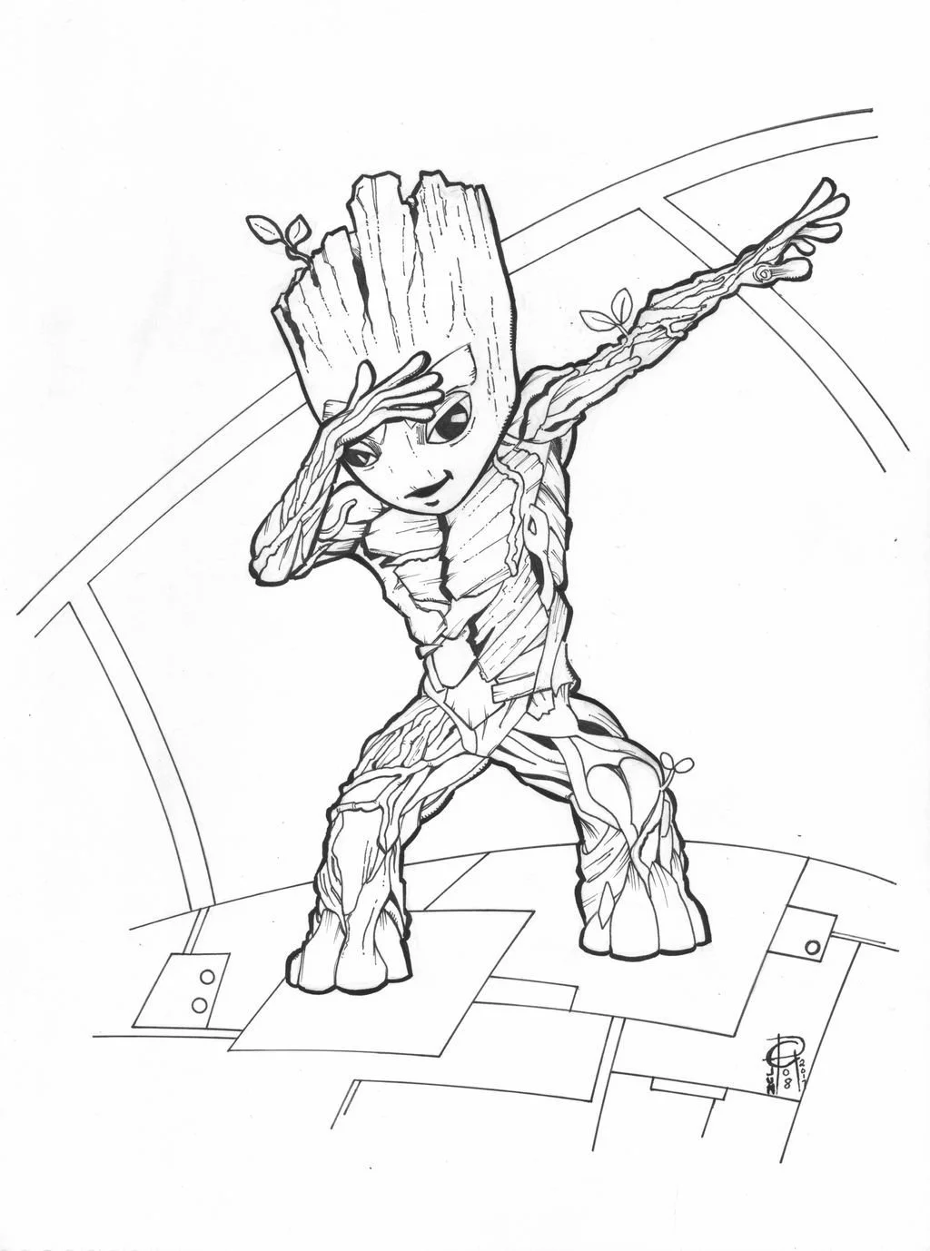 Groot Para Colorir 5