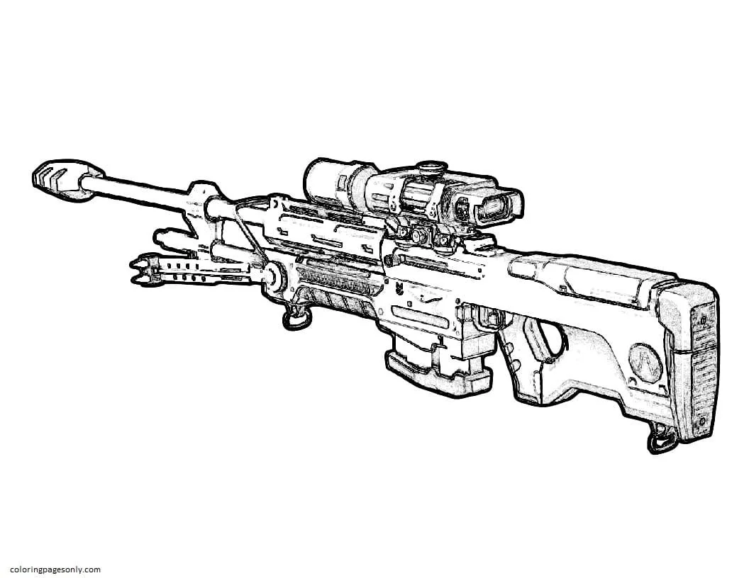 Gun Coloring Pages 2