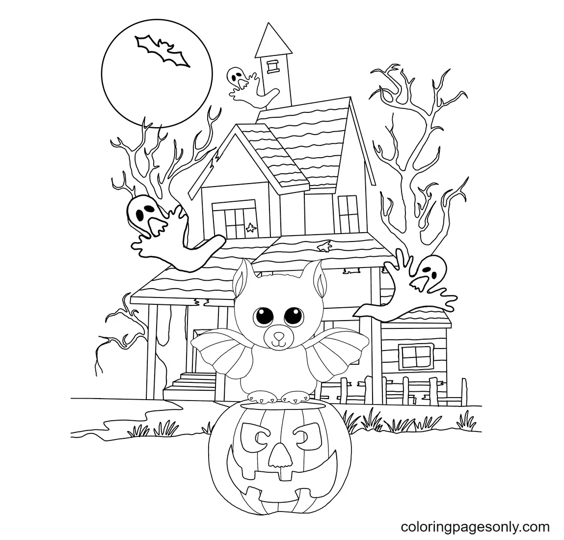 Halloween Bats Coloring Pages 18