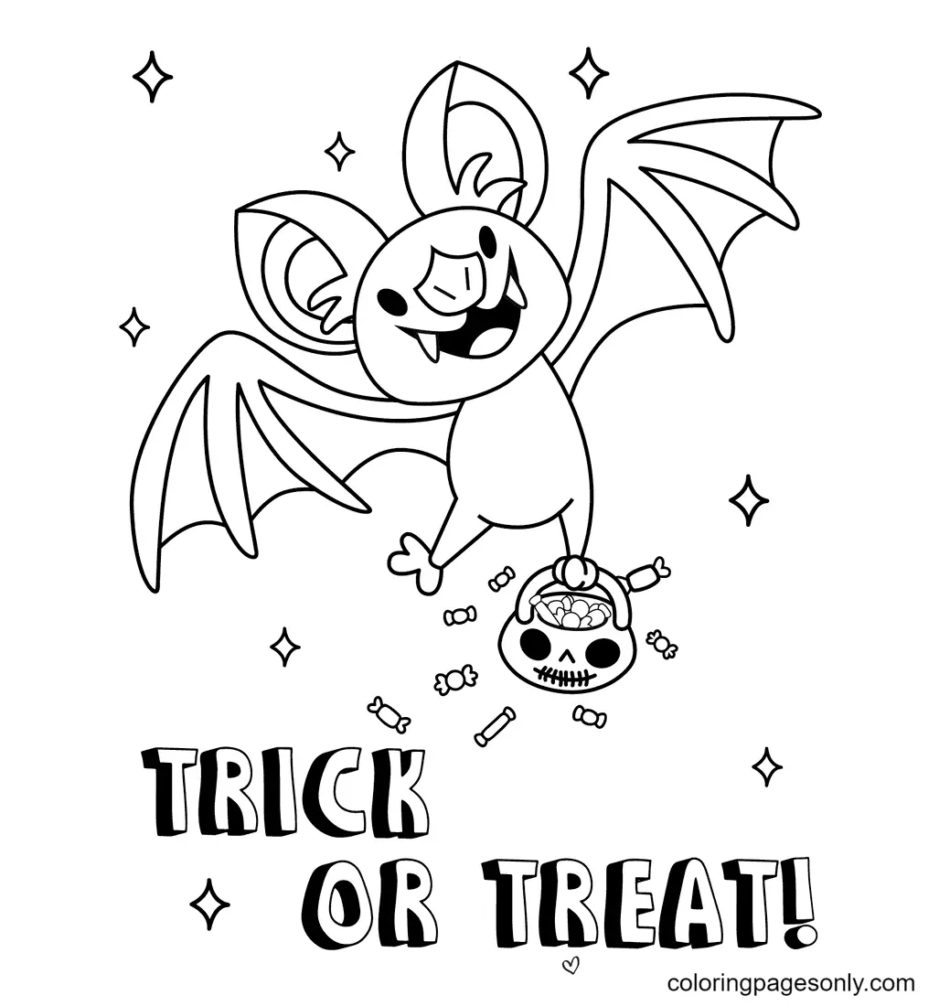 Halloween Bats Coloring Pages 3