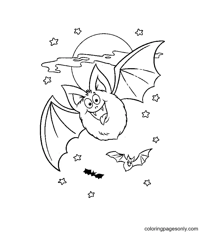 Halloween Bats Coloring Pages 34