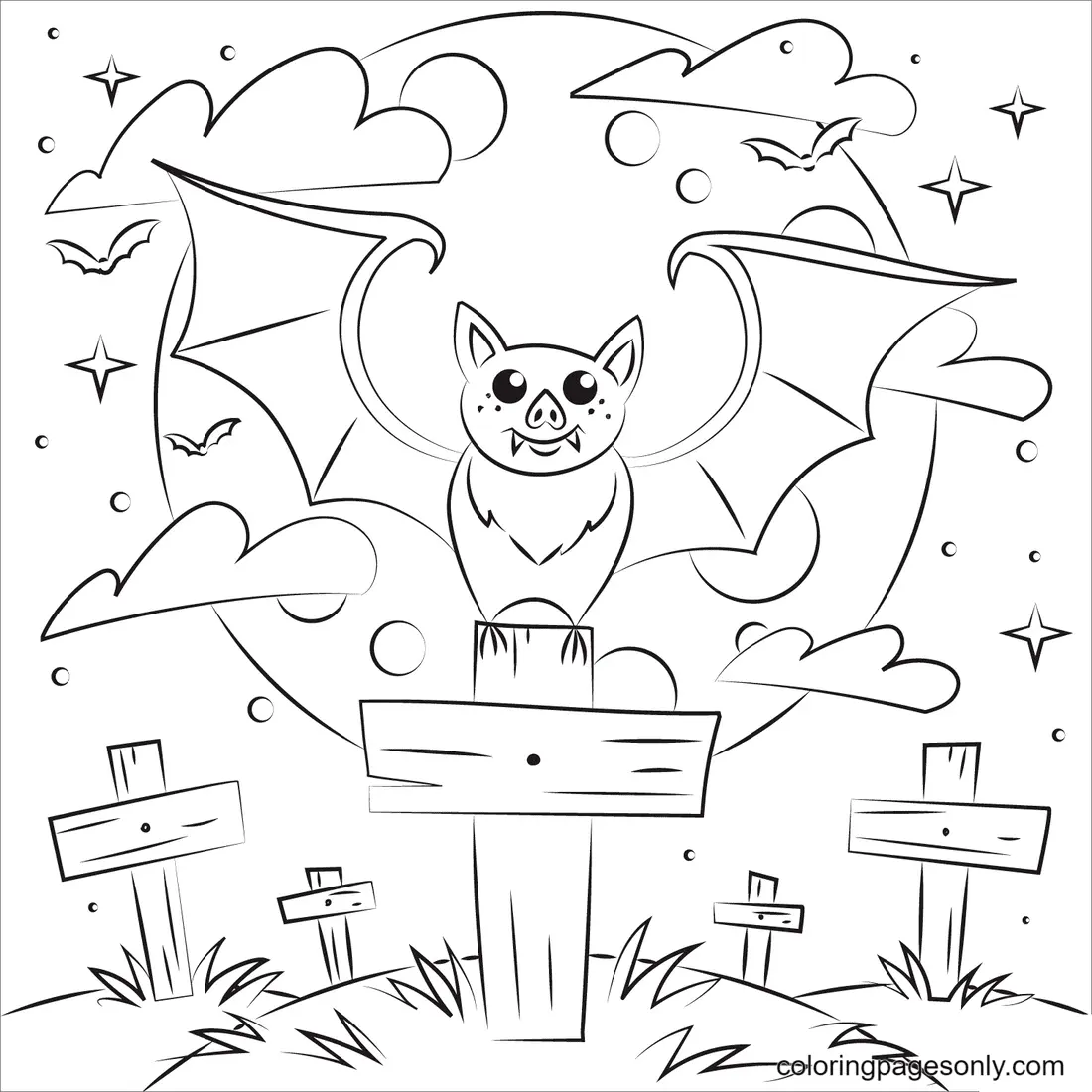 Halloween Bats Coloring Pages 37