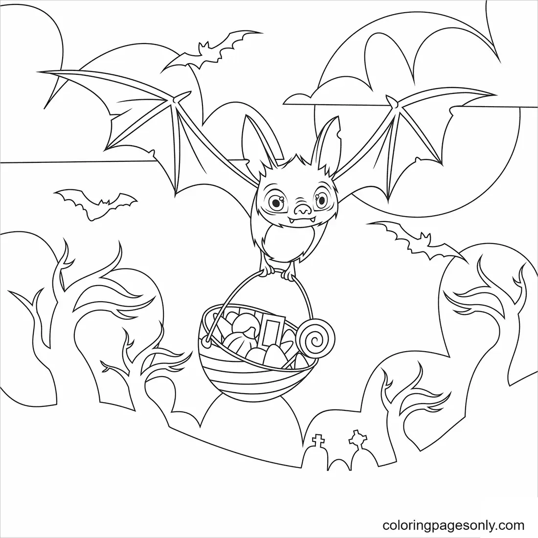 Halloween Bats Coloring Pages 38