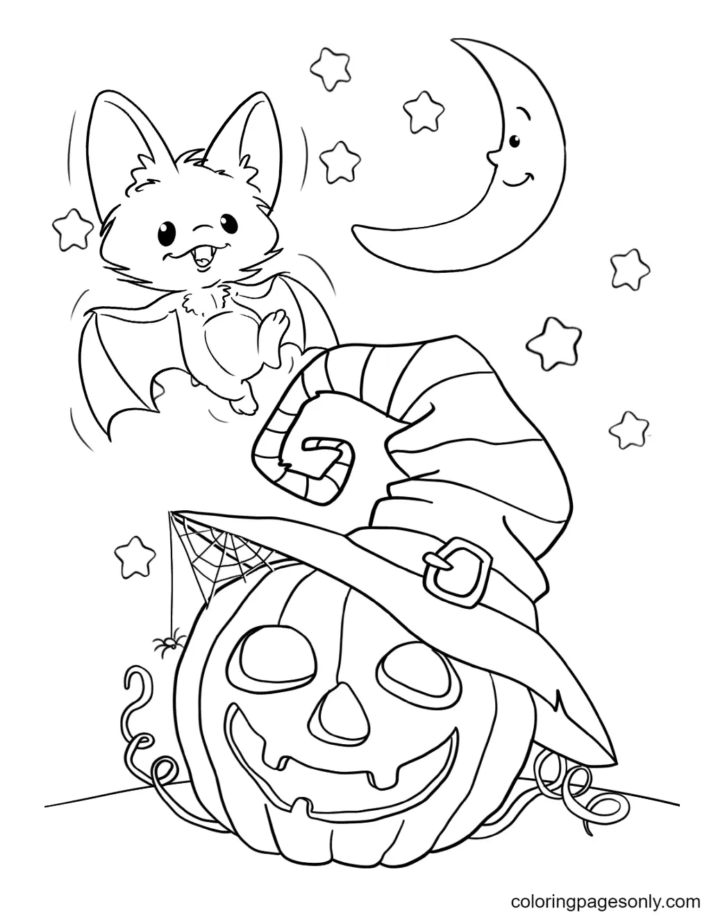 Halloween Bats Coloring Pages 9