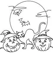 Halloween Cats Coloring Pages 23