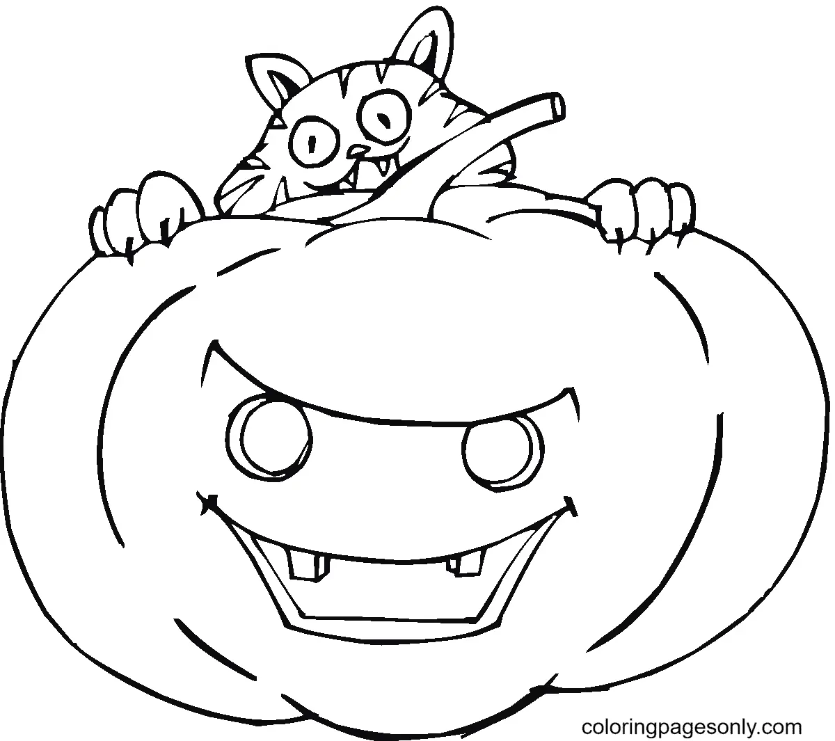 Halloween Cats Coloring Pages 38