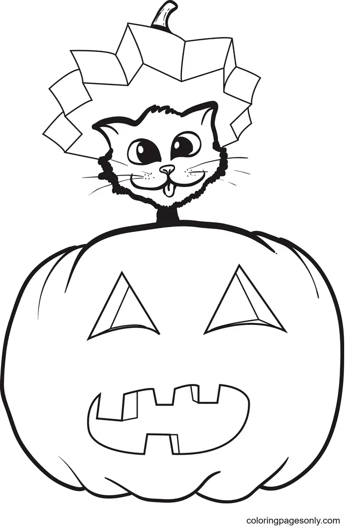 Halloween Cats Coloring Pages 42