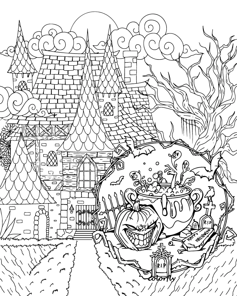 Halloween for Adults Coloring pages 23