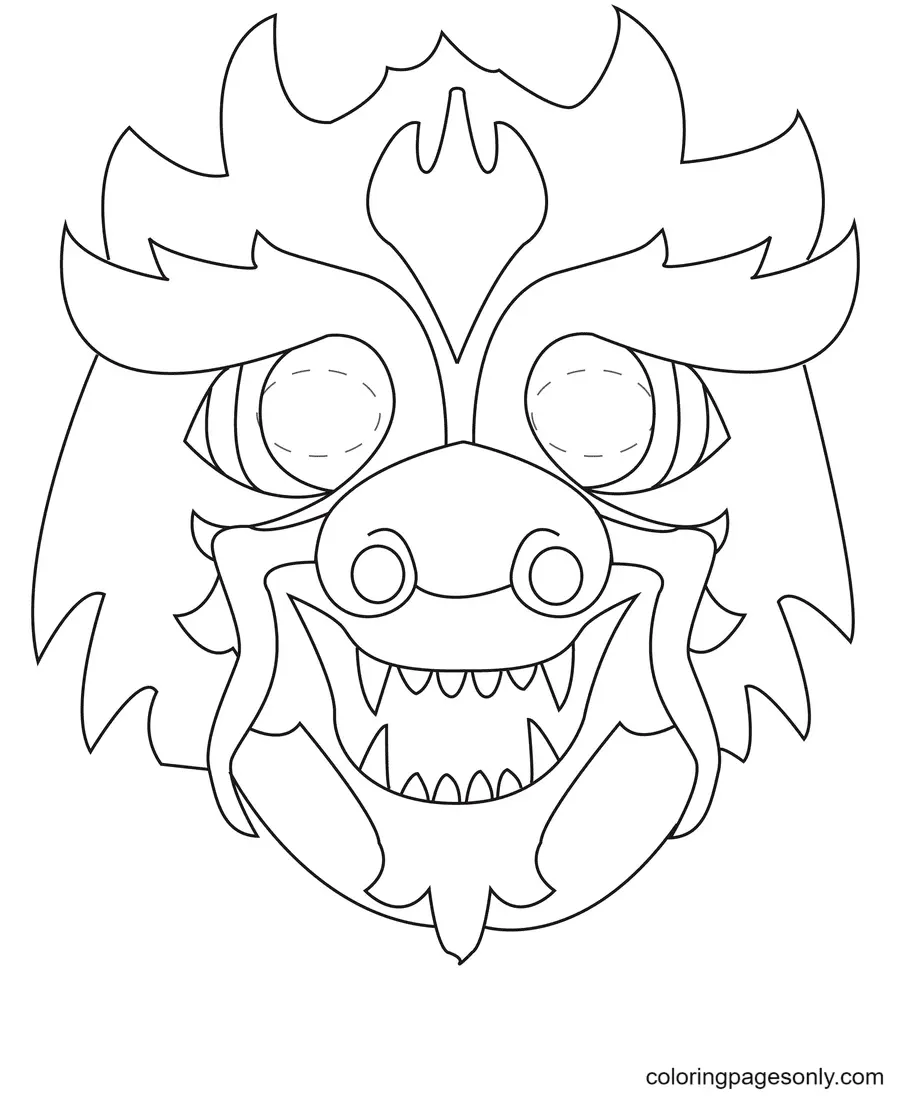 Halloween Masks Coloring Pages 21