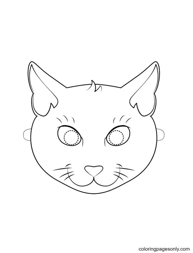 Halloween Masks Coloring Pages 24