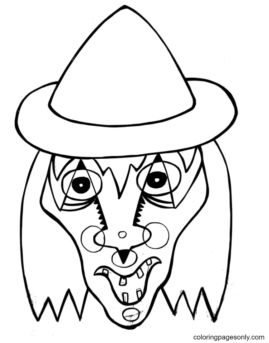 Halloween Masks Coloring Pages 3