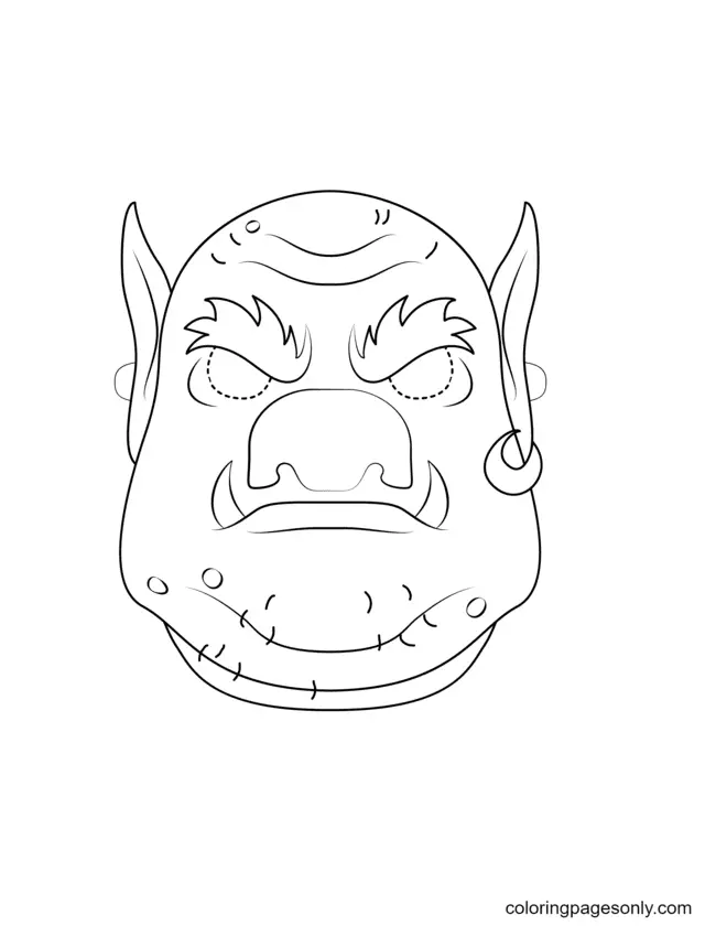 Halloween Masks Coloring Pages 31