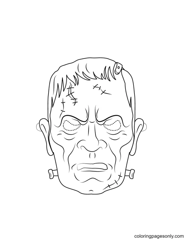 Halloween Masks Coloring Pages 36