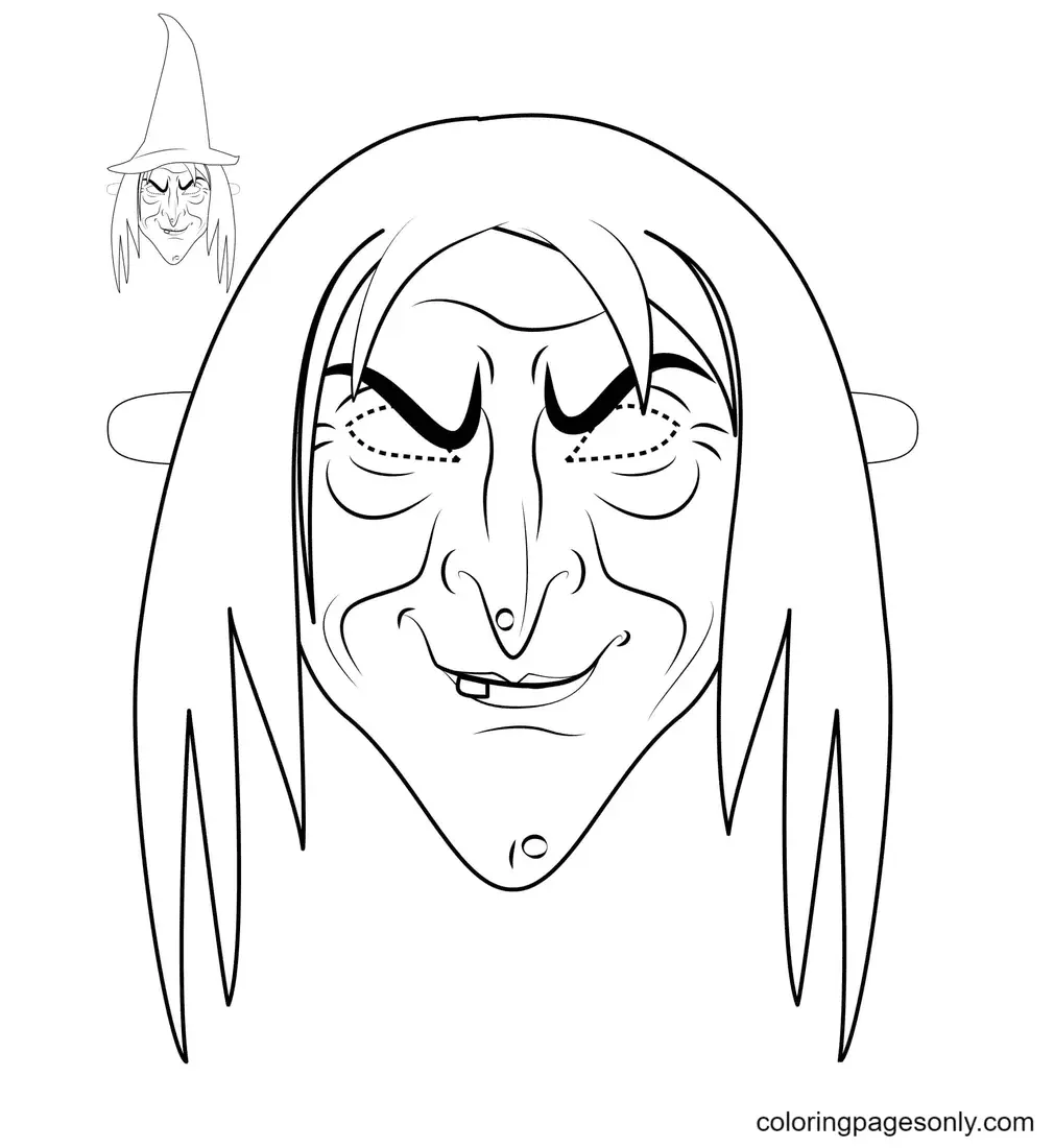 Halloween Masks Coloring Pages 37