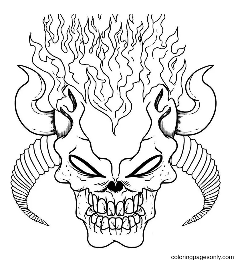 Halloween Masks Coloring Pages 7