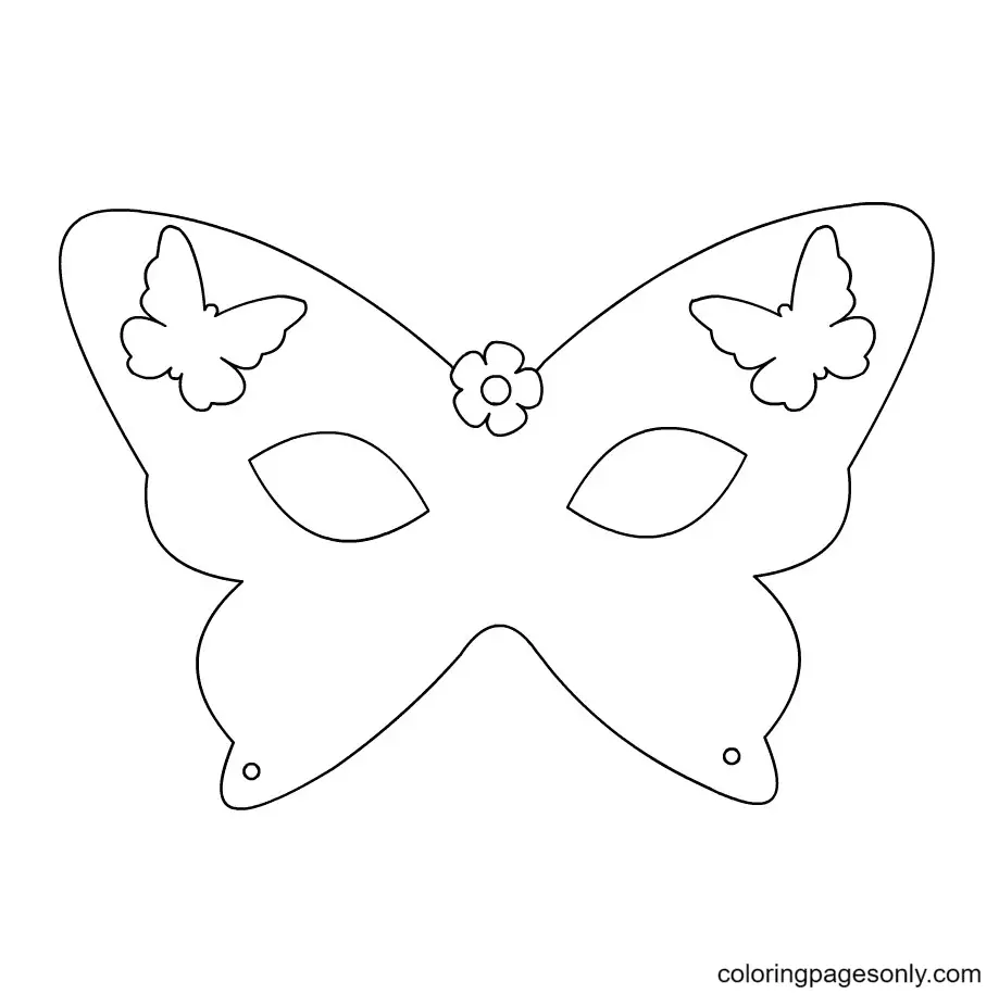 Halloween Masks Coloring Pages 8