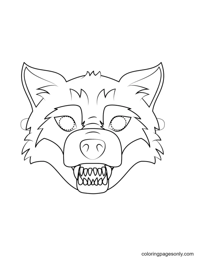 Halloween Masks Coloring Pages 9