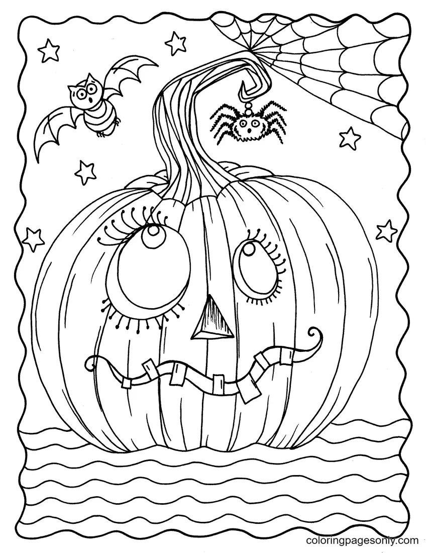 Desenhos de Abobora de Halloween Para Colorir 56