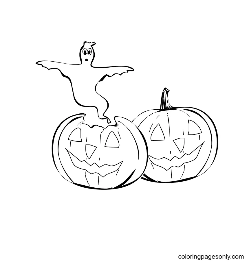 Desenhos de Abobora de Halloween Para Colorir 90