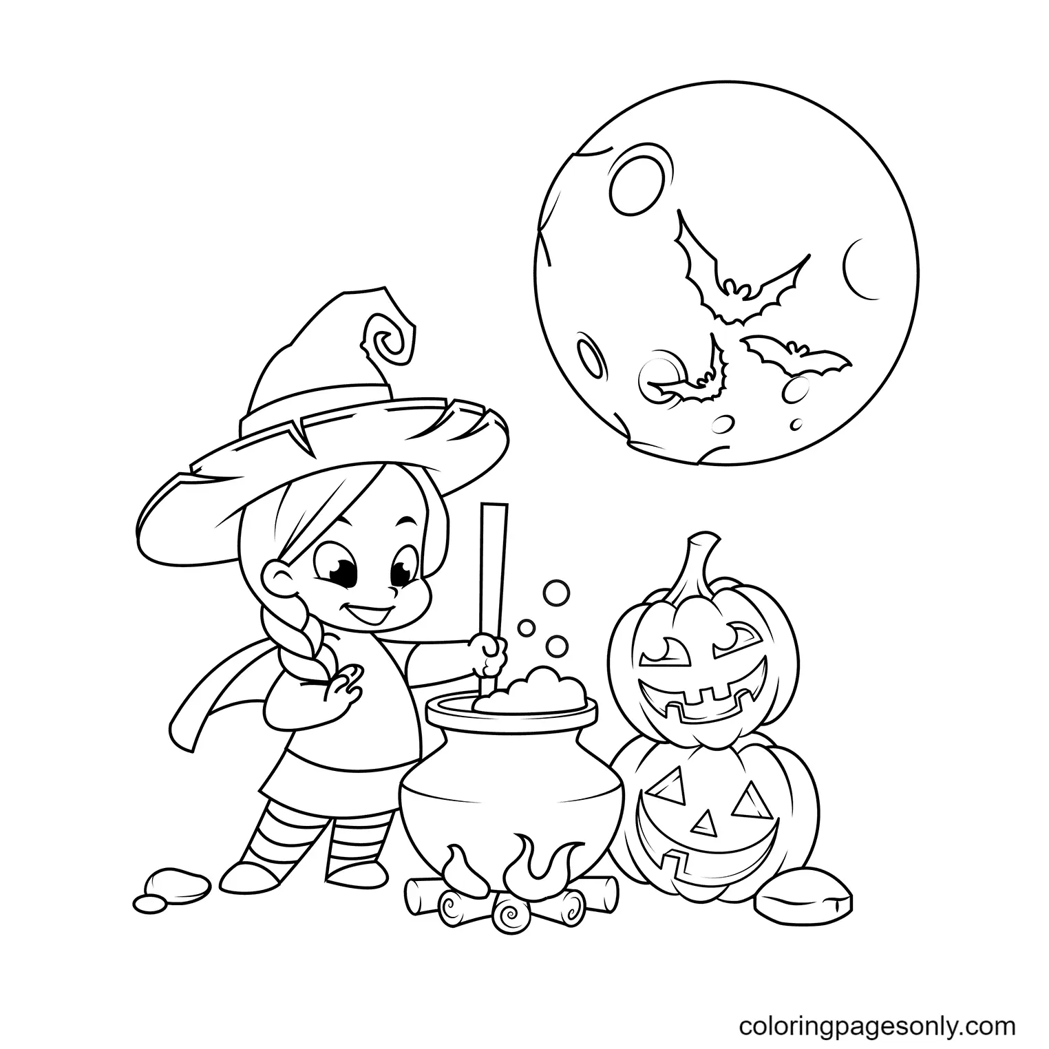 Brujas Halloween Para Colorear 50