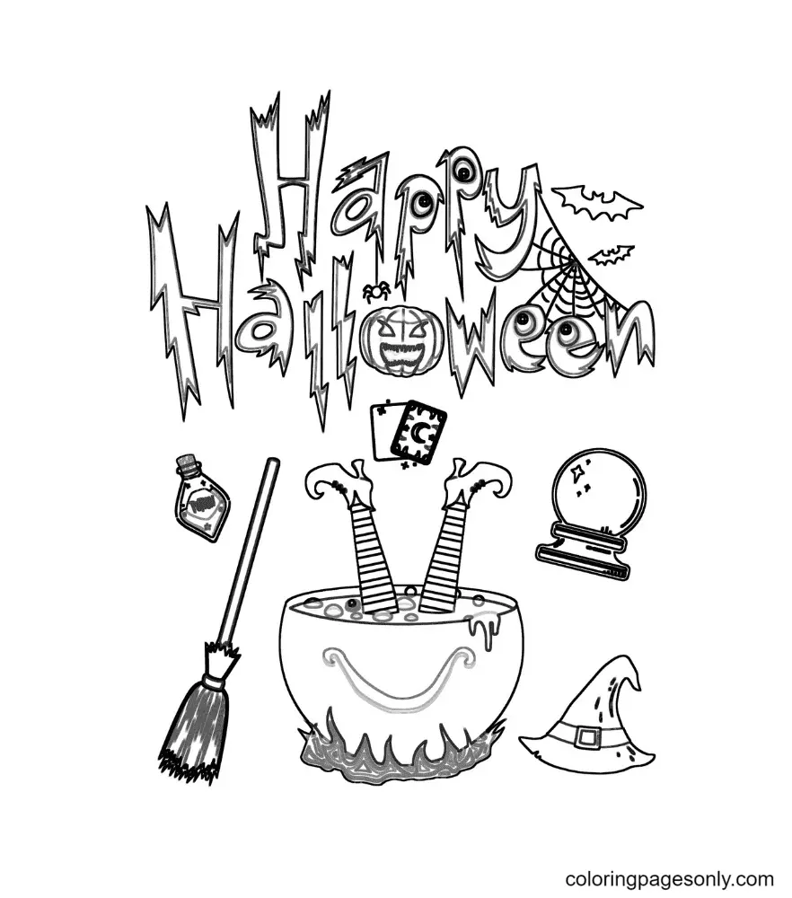 Brujas Halloween Para Colorear 84