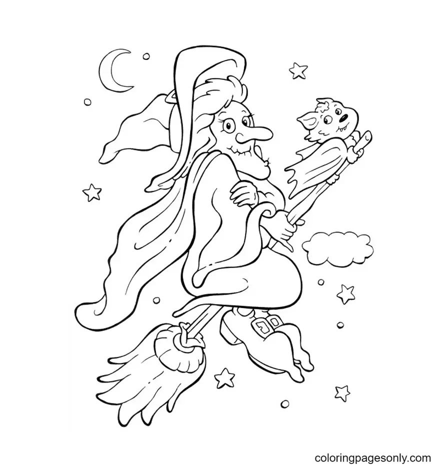 Brujas Halloween Para Colorear 91