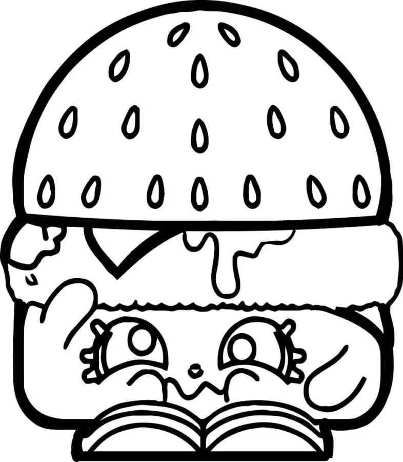 Hamburger Coloring Pages 100