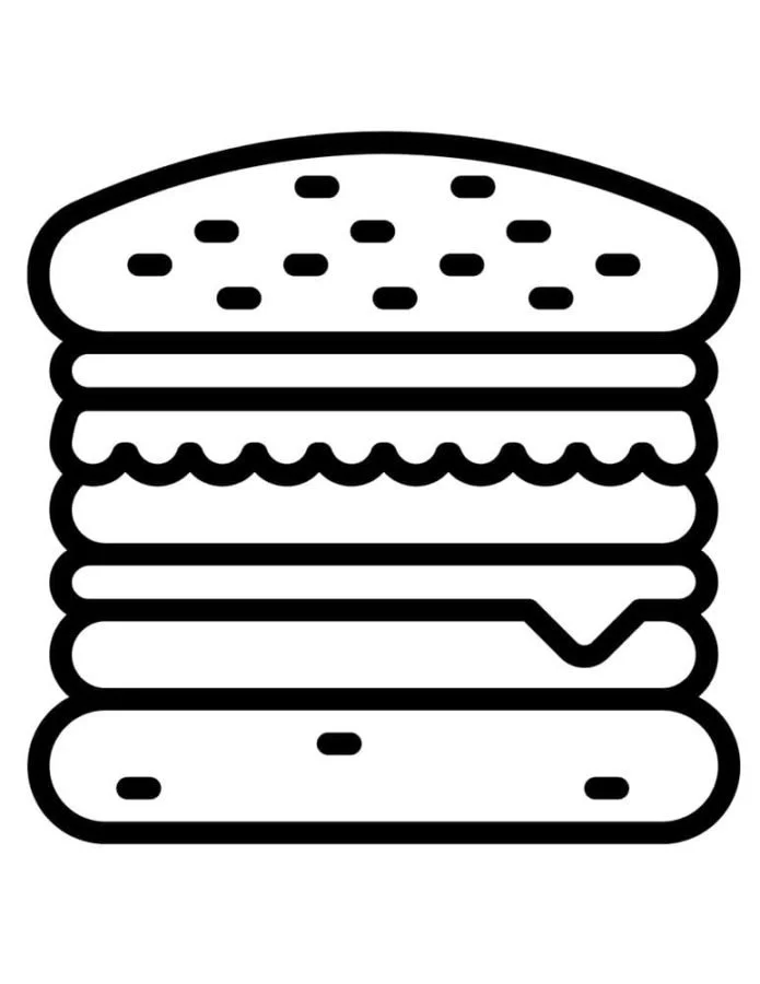 Hamburger Coloring Pages 101