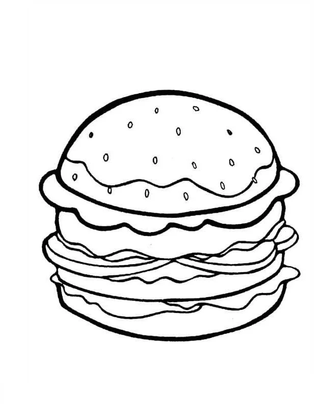 Hamburger Coloring Pages 106