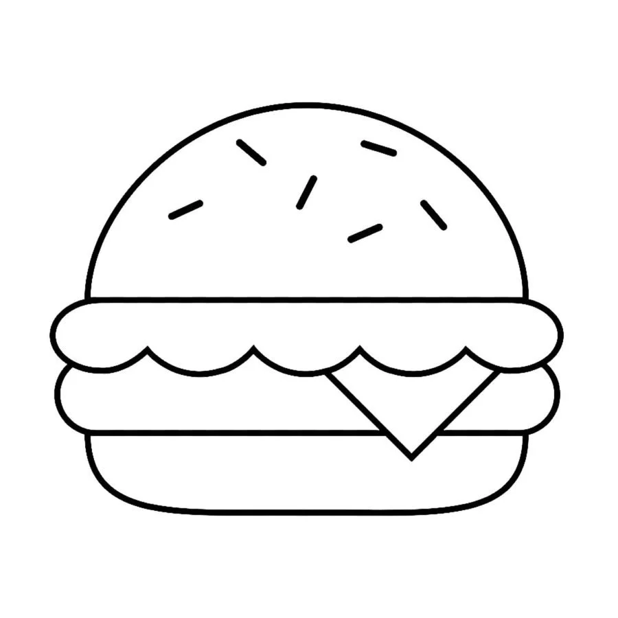 Hamburger Coloring Pages 51