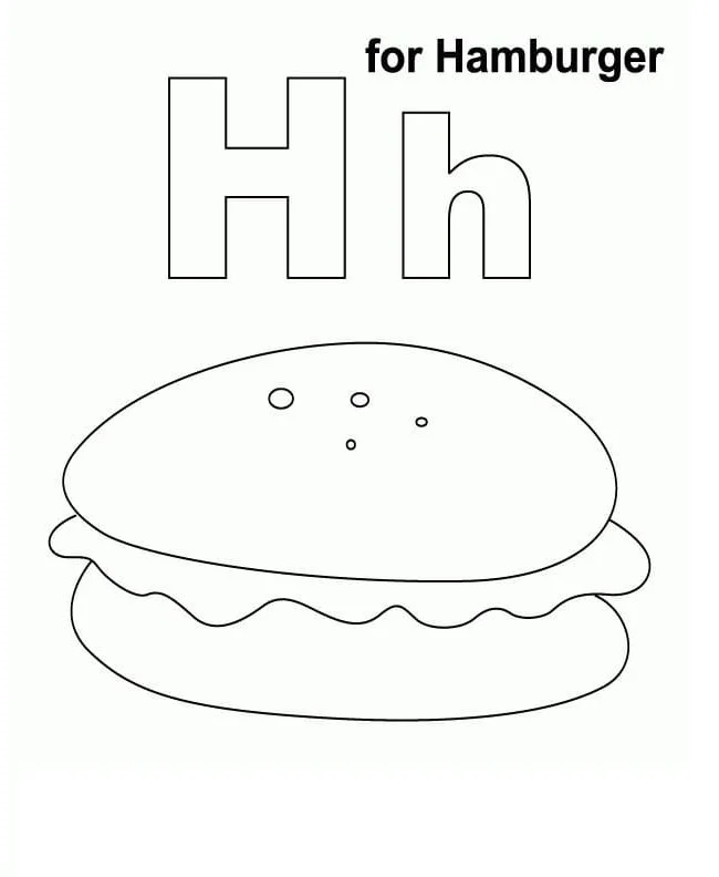 Hamburger Coloring Pages 54