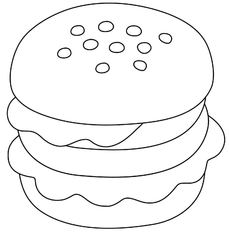 Hamburger Para Colorir 63